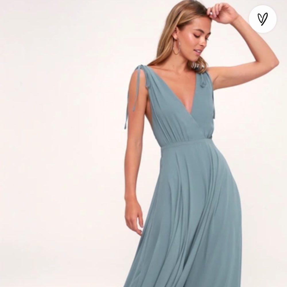 Lulu’s Dance the Night Away Slate Blue Backless